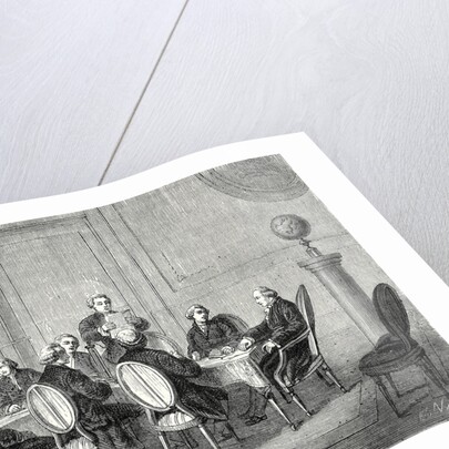 Joseph Banks Reads the Letter of Volta Announcing the Discovery of the Electric Battery Before the 'Royal Society of London' (April 1800) by Anonymous