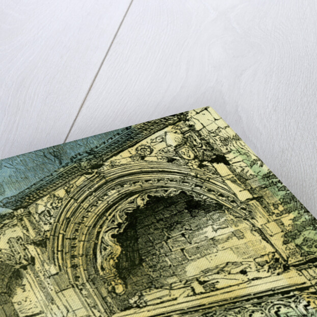 Aberdeen Bishop Dunbar's Tomb in the Old Machar Cathedral 1885 UK by Anonymous