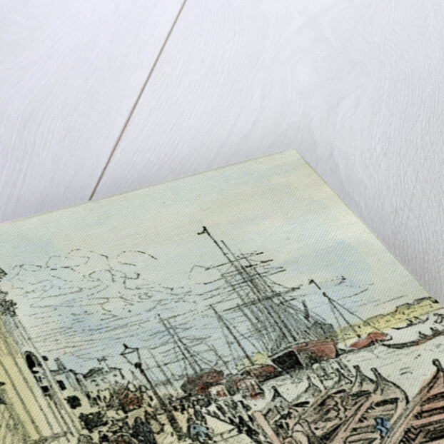 Venice 1892 a Ferry by Barca Across the Giudecca Italy by Anonymous