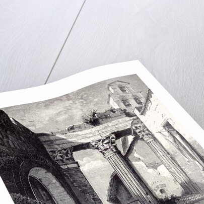 Rome Italy 1875 Portico of Octavia Side of the Pescheria by Anonymous