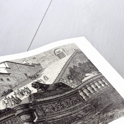 Rome Italy 1875 The Scala Cceli the Great Steps of Santa Maria of the Capitol by Anonymous