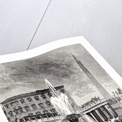 Rome Italy 1875 Obelisk of Caligula and Fountains of the Piazza of St. Peter's by Anonymous