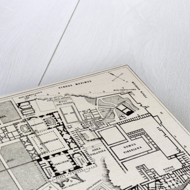 Rome Italy 1875 Plan of the Excavations on the Palatine by Anonymous