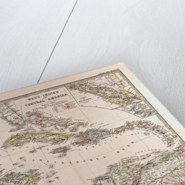 Map West Indies and Central America by Anonymous
