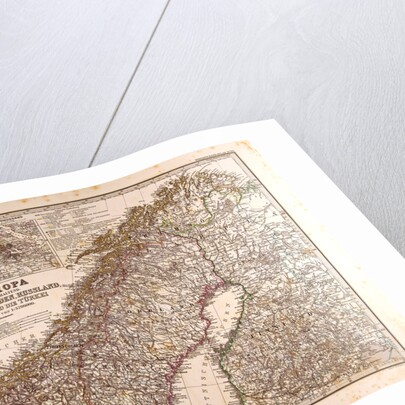 Norway Sweden Map 1872 by Anonymous