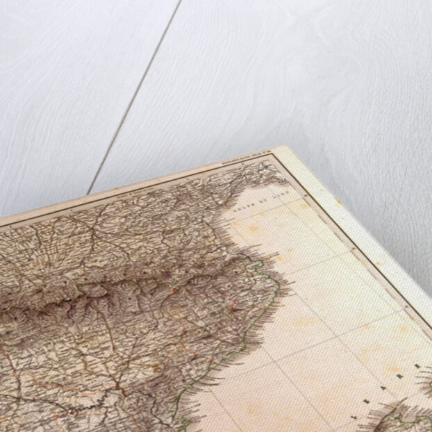 Spain France Pyrenees Map 1872 by Anonymous