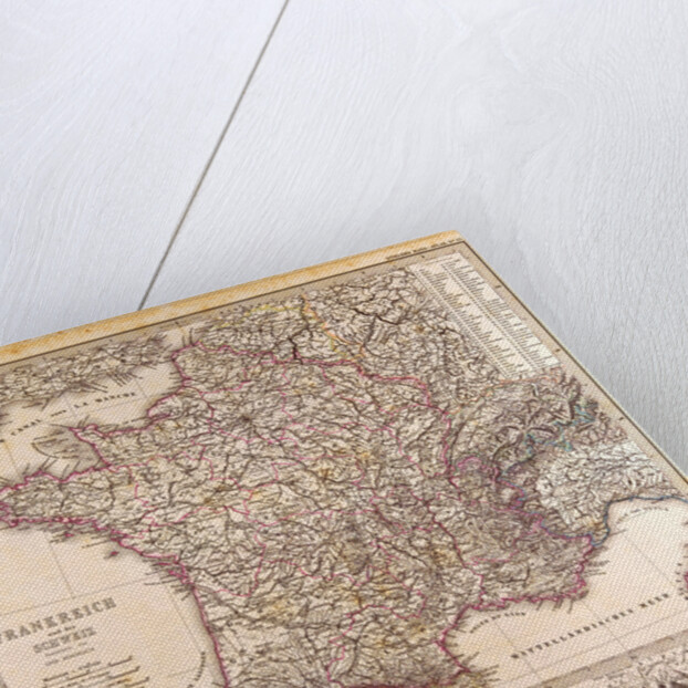 France Map 1874 by Anonymous