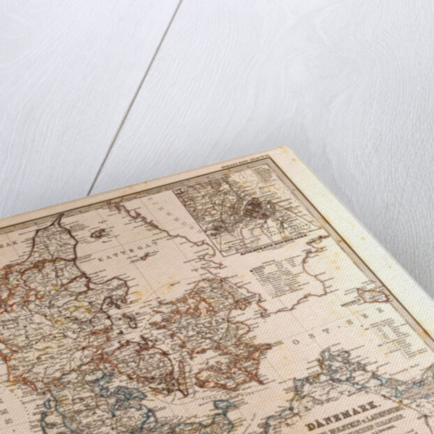 Danmark Map 1872 by Anonymous