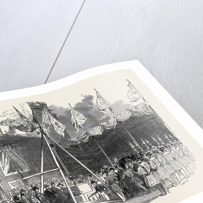 The Duke of Wellington Laying the First Stone of the Waterloo Barracks, at the Tower of London, Great Britain by Anonymous