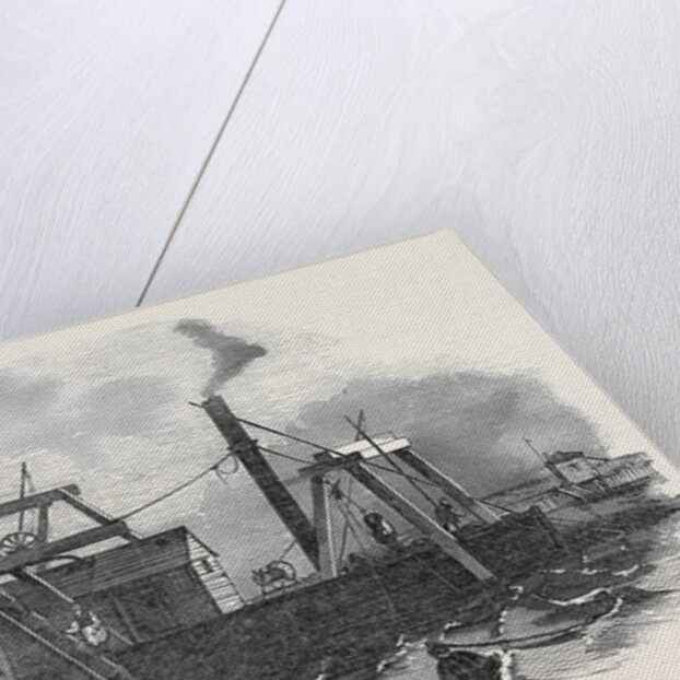 Blowing Up of the Whiting Shoal, Limehouse Reach, Dredging Machine by Anonymous