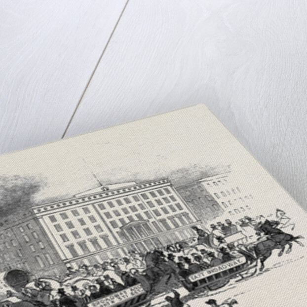 The Broadway, New York: Sleigh Riding after the Late Snow Storm by Anonymous