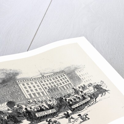 The Broadway, New York: Sleigh Riding after the Late Snow Storm by Anonymous