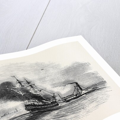 The Ship Lord Ashburton on Fire, Charleston. by Anonymous