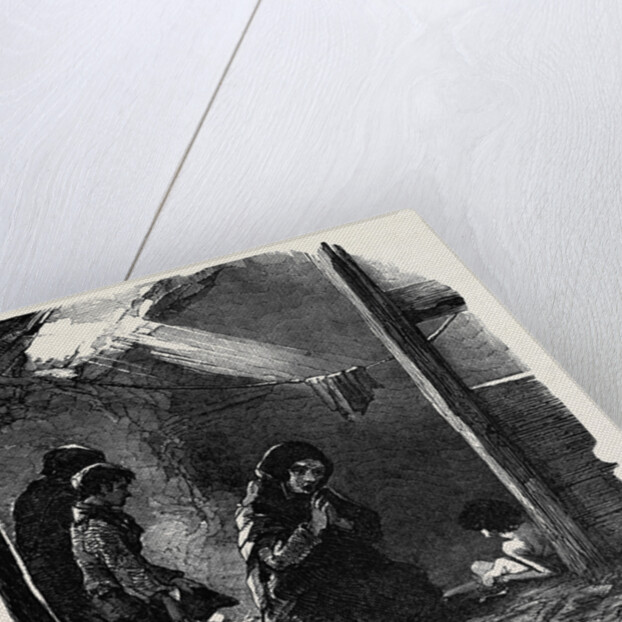Sketch in a House at Fahey's Quay, Ennis, the Widow Connor and Her Dying Child by Anonymous