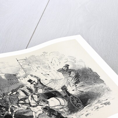 The Carnival at Rome, Explosion of a Hand Grenade in the Carriage of the Prince of Musignano by Anonymous
