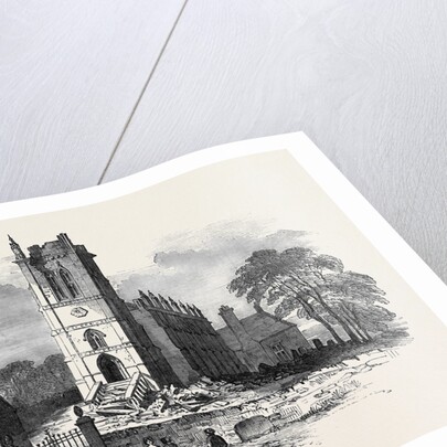 King's Norton Church, Leicestershire, Struck by Lightning by Anonymous