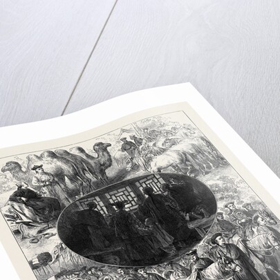 The Chinese Imperial Marriage at Pekin: Horses and Camels Presented to the Emperor. How the Chinese Saw the Bridal Procession. Led Horses in the Bridal Procession. 1873 by Anonymous