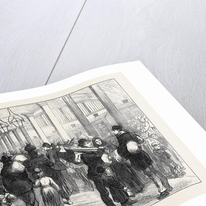 The Strike in South Wales: Exodus of Miners from Merthyr Tydvil 1873 by Anonymous