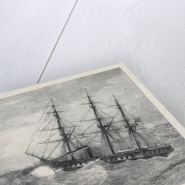 H.M.S. Immortalite Finding the Derelict Margaret Pollock at Sea 1873 by Anonymous