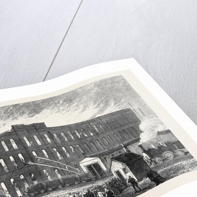 Fire at the Railway Carriage Works Miles Platting Manchester 1873 by Anonymous