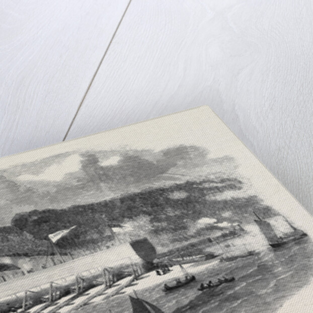 Launch of Pontoon for the Great Eastern Steamship at Neyland Milford Haven by Anonymous