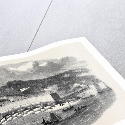 Launch of Pontoon for the Great Eastern Steamship at Neyland Milford Haven by Anonymous