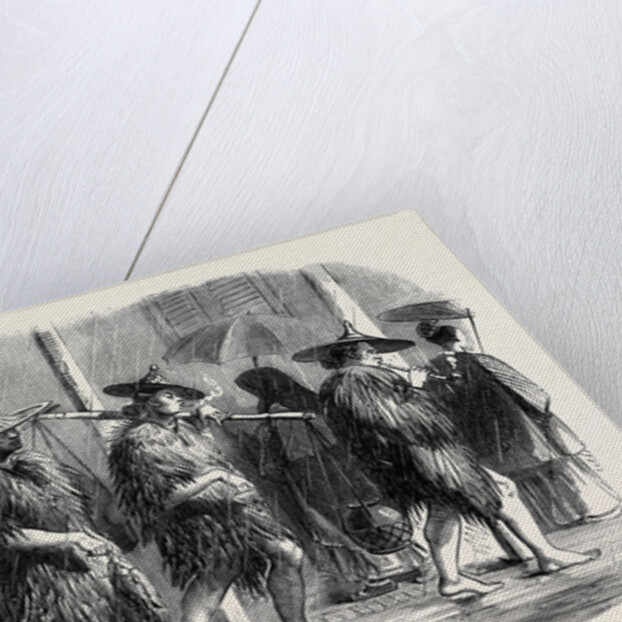 The War in China: Coolies at Hong Kong in Wet Weather by Anonymous