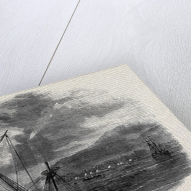 H.M.S. Transit on the Rocks Off Cape Oelar Banca Island by Anonymous