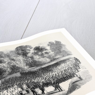 The Oxfordshire Militia in the Garden of St. John's College Oxford by Anonymous