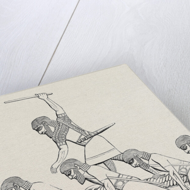 Taskmaster and Captives Dragging Colossal Bull by Anonymous