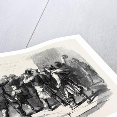 The War in Italy Reading the Emperor Napoleon's Proclamation a Street Scene in Paris by Anonymous