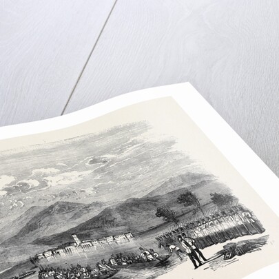 The War Austrians Crossing the Lago Maggiore from a Sketch by Thomas by Anonymous