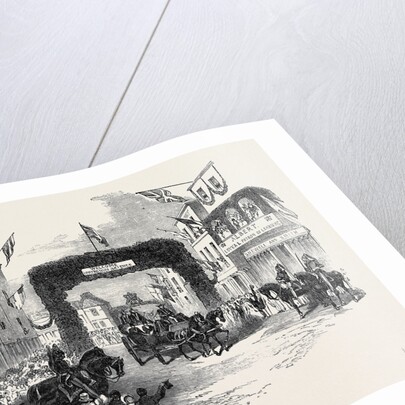 Triumphal Arch in Tavern-Street, Ipswich, Prince Albert Visiting the Sections, Meeting of the British Association at Ipswich by Anonymous