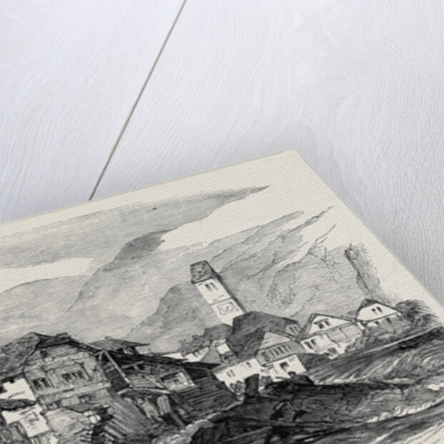 Inundation of the River Aar, at Unterseen, Switzerland, on August 1, Remains of Houses above the Bridge by Anonymous