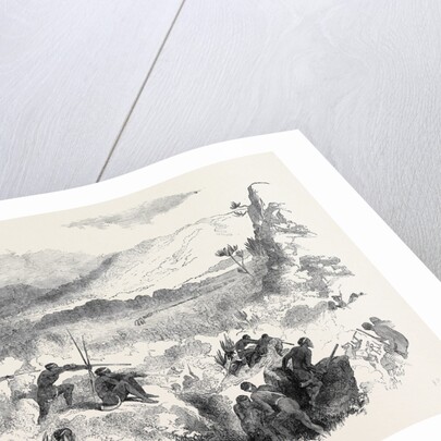 The War in Kaffraria, Kaffirs Attacking Infantry in Keiskamma Gorge by Anonymous