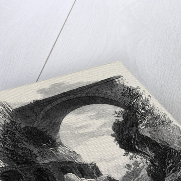 Pont St. Louis and Ruins of Roman Aqueduct Mentone 1869 France by Anonymous