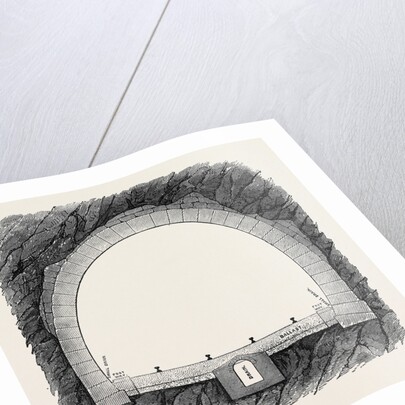 The New Overland Route to India and the Railway Tunnel of the Alps: Transverse Section of the Tunnel 1869 by Anonymous