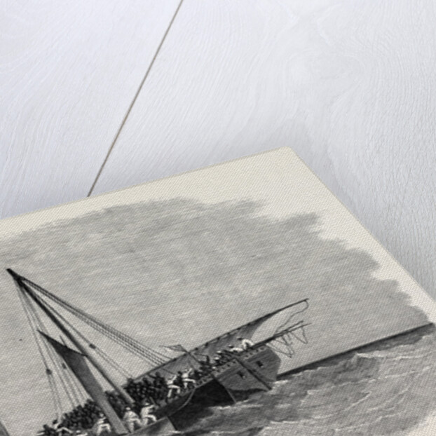 Suppression of the Slave Trade on the East Coast of Africa: The Cutter of H.M.S. Daphne Capturing a Slave-Dhow Off Brora 1869 by Anonymous
