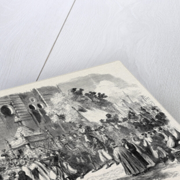 The Prince and Princess of Wales in Egypt: Procession of the Holy Carpet at Cairo 1869 by Anonymous