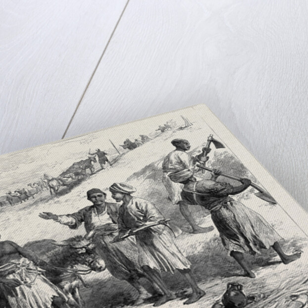 The Isthmus of Suez Maritime Canal: Labourers Removing Earth 1869 by Anonymous
