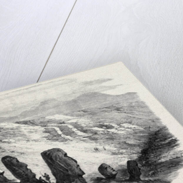 Group of Images Inside the Crater of Otuiti Easter Island 1869 by Anonymous