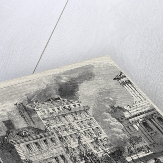 Explosion in the Place De La Sorbonne Paris France 1869 by Anonymous
