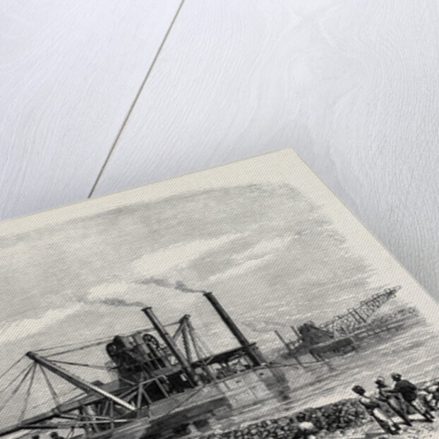 The Isthmus of Suez Maritime Canal: Dredges and Elevators at Work 1869 by Anonymous