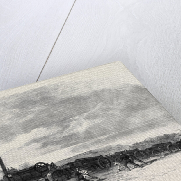 The Volunteer Review at Dover: Traction Engines Bringing Volunteer Artillery Into Position UK 1869 by Anonymous