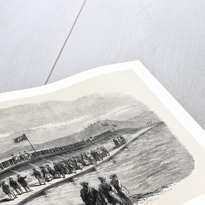 Visit of the Prince and Princess of Wales to the Suez Canal Works: The Prince Letting the Waters of the Mediterranean Into the Bitter Lakes 1869 by Anonymous