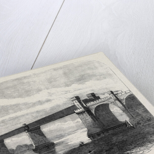 Railway Bridge and Viaduct at Runcorn UK 1869 by Anonymous