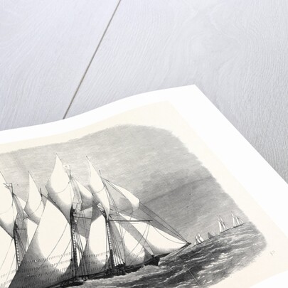 The Royal Thames Yacht Club Schooner Match the Cambria and Witchcraft Rounding the Mouse Light 1869 by Anonymous