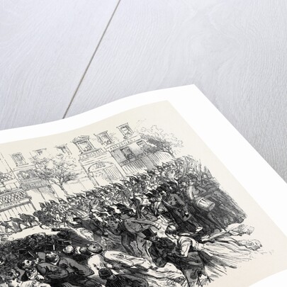 The Disturbances in Paris: Cavalry Clearing the Boulevards on the Night of June 10 1869 France by Anonymous