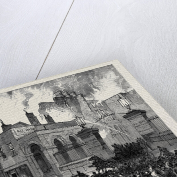 Burning of the Dublin Theatre Ireland 1880 by Anonymous