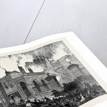 Burning of the Dublin Theatre Ireland 1880 by Anonymous